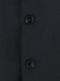 Brunello Cucinelli Men Grey Single-Breasted Jacket With Notched Revers And Houndstooth Motif In Wool For Men