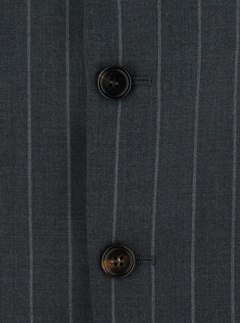 Brunello Cucinelli Men Grey Single-Breasted Jacket With Notched Revers And All-Over Pinstripe Motif In Wool For Men