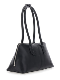 Emporio Armani Women Black Handbag With Logo Lettering On The Front In Ecoleather For Women
