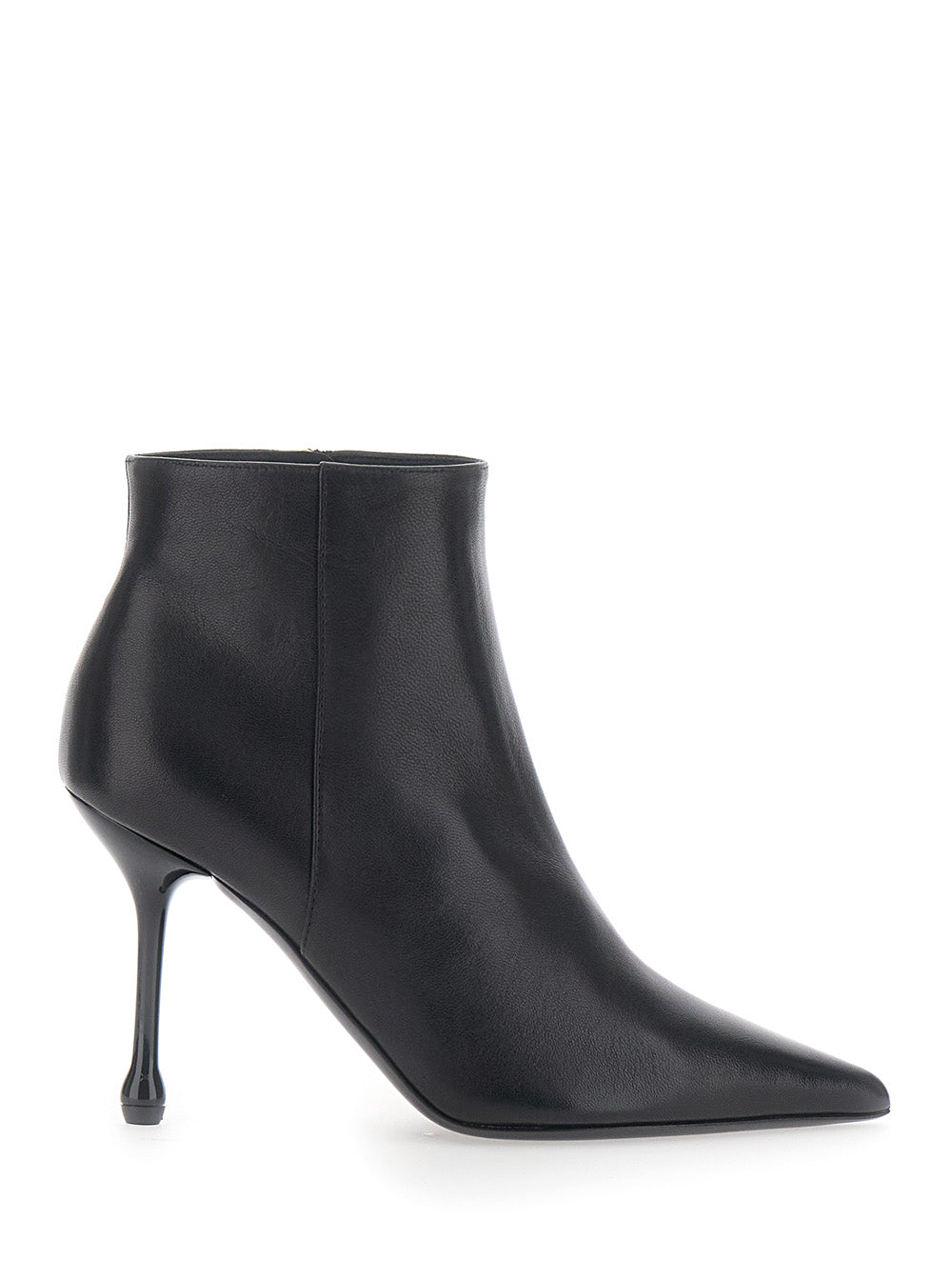 LEPLAIN Leplain Women Black Ankle Boots With Pointed Toe And High Heel In Leather Women