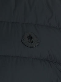 Moncler Men 'Treompan' Black Sleeveless Down Jacket With High Collar And Logo Patch On The Chest In Tech Fabric For Men