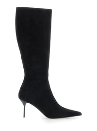 PARIS TEXAS Paris Texas Women 'Lidia' Black Ankle Boots With Pointed Toe And High Heel In Suede Women