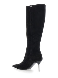 PARIS TEXAS Paris Texas Women 'Lidia' Black Ankle Boots With Pointed Toe And High Heel In Suede Women