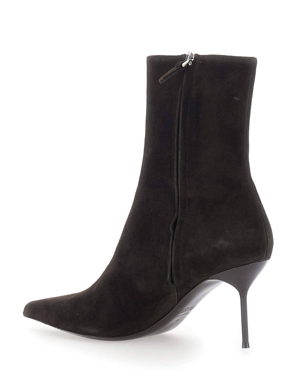 Paris Texas Women 'Lidia' Brown Ankle Boots With Pointed Toe And Stiletto Heel In Suede For Women
