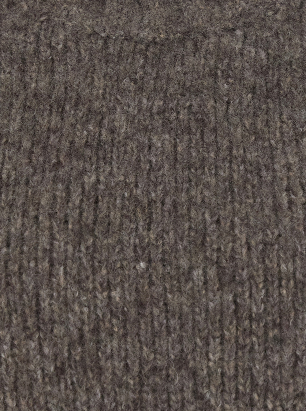 Brunello Cucinelli Men Brown Crewneck Sweater With Ribbed Trims In Cashmere And Silk Men