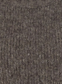 Brunello Cucinelli Men Brown Crewneck Sweater With Ribbed Trims In Cashmere And Silk Men