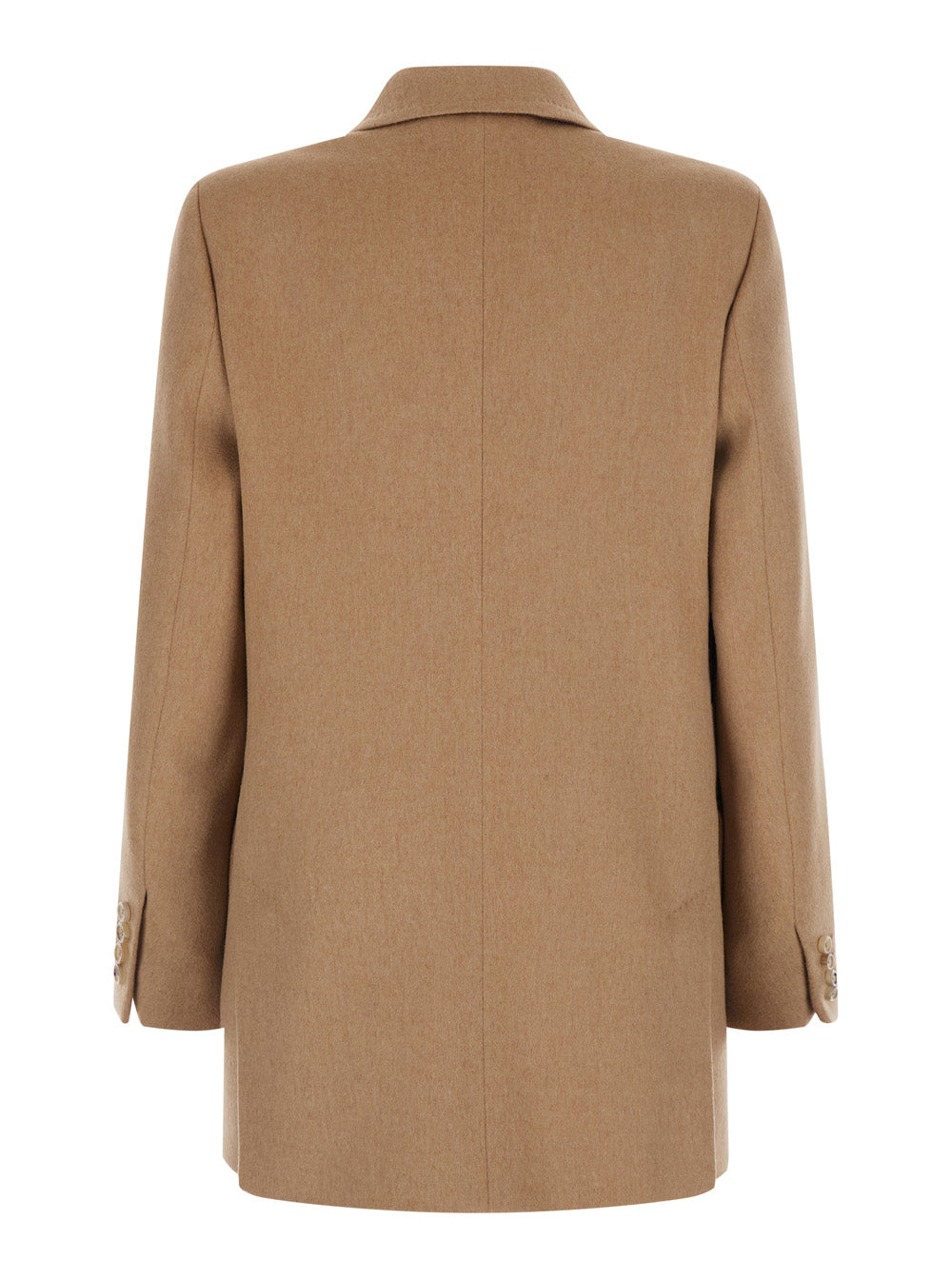 Max Mara Women 'Olimpia' Beige Double-Breasted Jacket With Peak Revers In Wool For Women