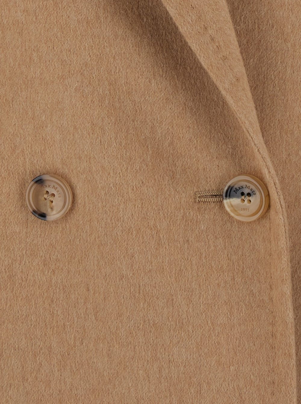 Max Mara Women 'Olimpia' Beige Double-Breasted Jacket With Peak Revers In Wool For Women