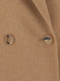 Max Mara Women 'Olimpia' Beige Double-Breasted Jacket With Peak Revers In Wool For Women