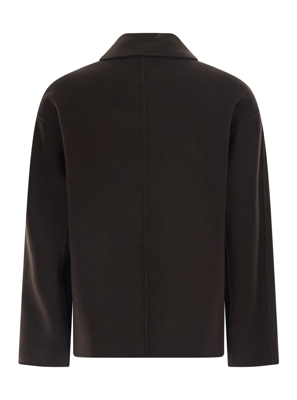 'S Maxmara Women 'Chloe' Brown Jacket With Classic Collar And Three Patch Pockets On The Front In Wool For Women