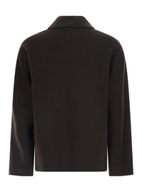 'S Maxmara Women 'Chloe' Brown Jacket With Classic Collar And Three Patch Pockets On The Front In Wool For Women