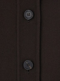 'S Maxmara Women 'Chloe' Brown Jacket With Classic Collar And Three Patch Pockets On The Front In Wool For Women