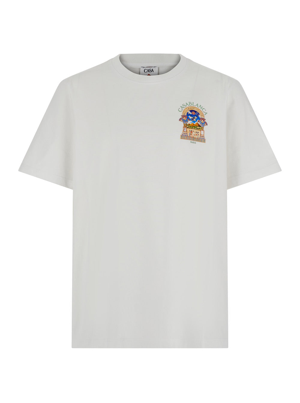 Casablanca Men Classic T-Shirt With An Essential Line And In White Fabric Unisex