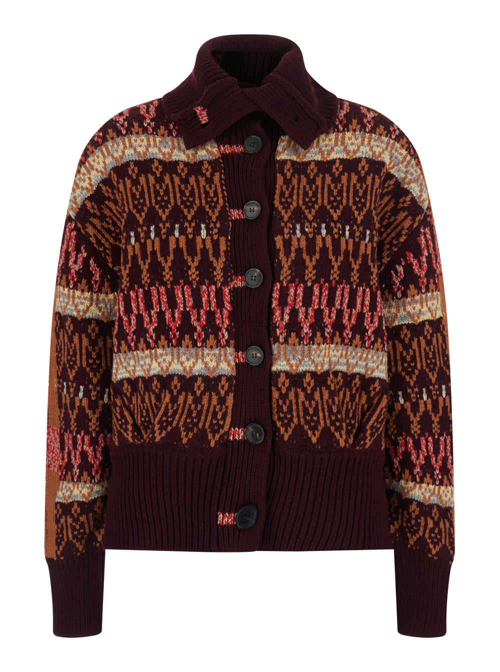 Dries Van Noten Women Teda Cardigan With Long Sleeves In Tech Fabric Multicolor Unisex