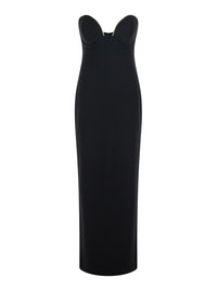 Solace London Women Maxi Sommer Dress In Black Tech Fabric For Women