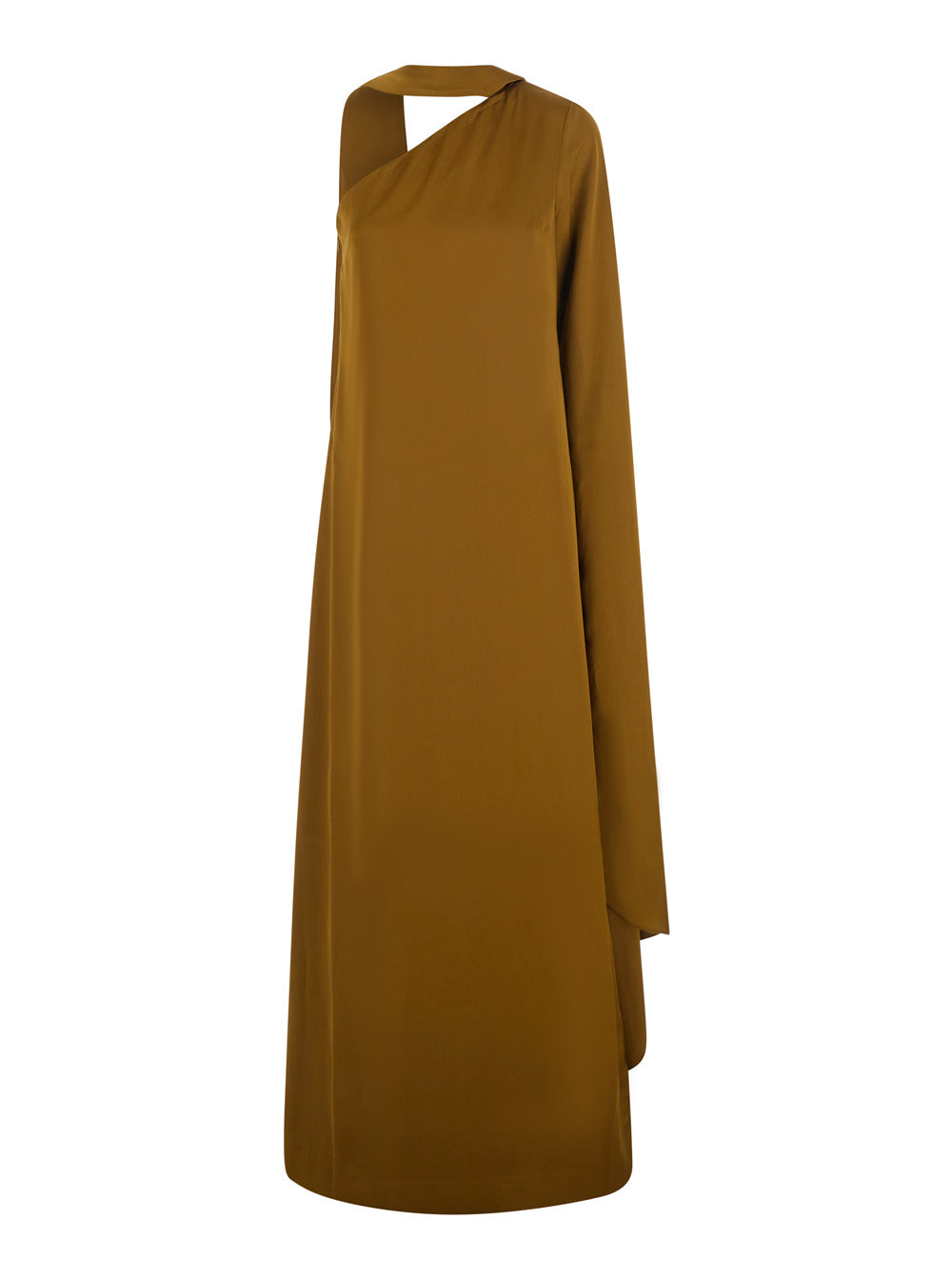 Solace London Women Maxi Long Dress In Beige Fabric For Women