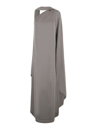 Solace London Women Women's Grey Maxi Dress With Long Fabric Silhouette