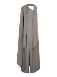 Solace London Women Women's Grey Maxi Dress With Long Fabric Silhouette