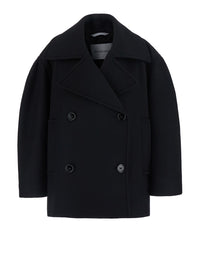 Balenciaga Women Short Cocoon Coat Double Compact Wool
