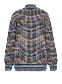 Missoni Women Caperdoni Cardigan With V-Neck And Long Sleeves In Multicolored Wool For Women