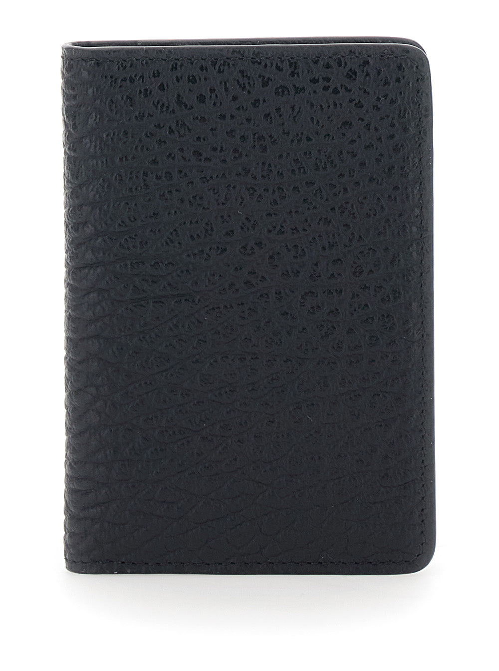Maison Margiela Men Wallet With Four Stitches On The Back In Black Leather For Women