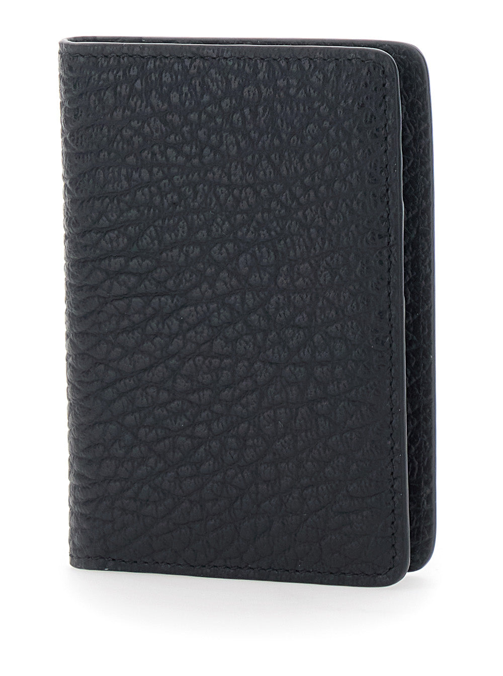 Maison Margiela Men Wallet With Four Stitches On The Back In Black Leather For Women