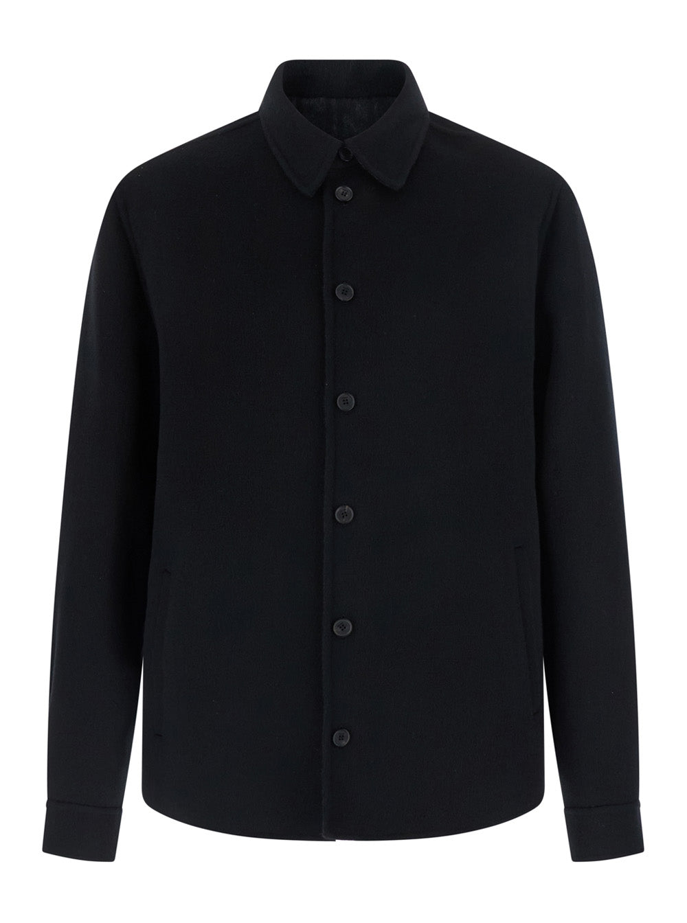 Fendi Men Lana Double Ff Camicia Con Bottoni