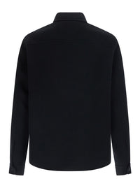 Fendi Men Lana Double Ff Camicia Con Bottoni