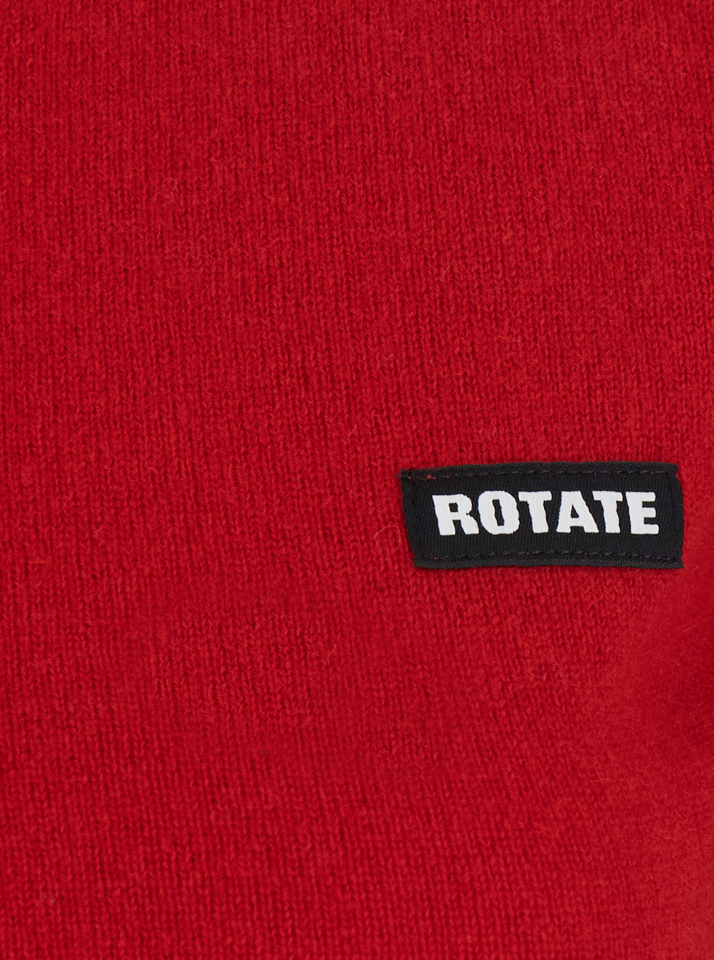 Rotate Women Wool Longsleeves Polo Is A Long-Sleeve Shirt Made Of Merino Wool And Cashmere In Red For Women