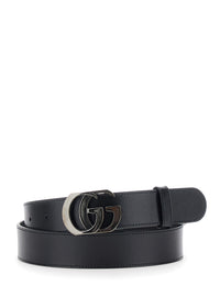 Gucci Men Gg Cut Rutenio Con Pelle Nera