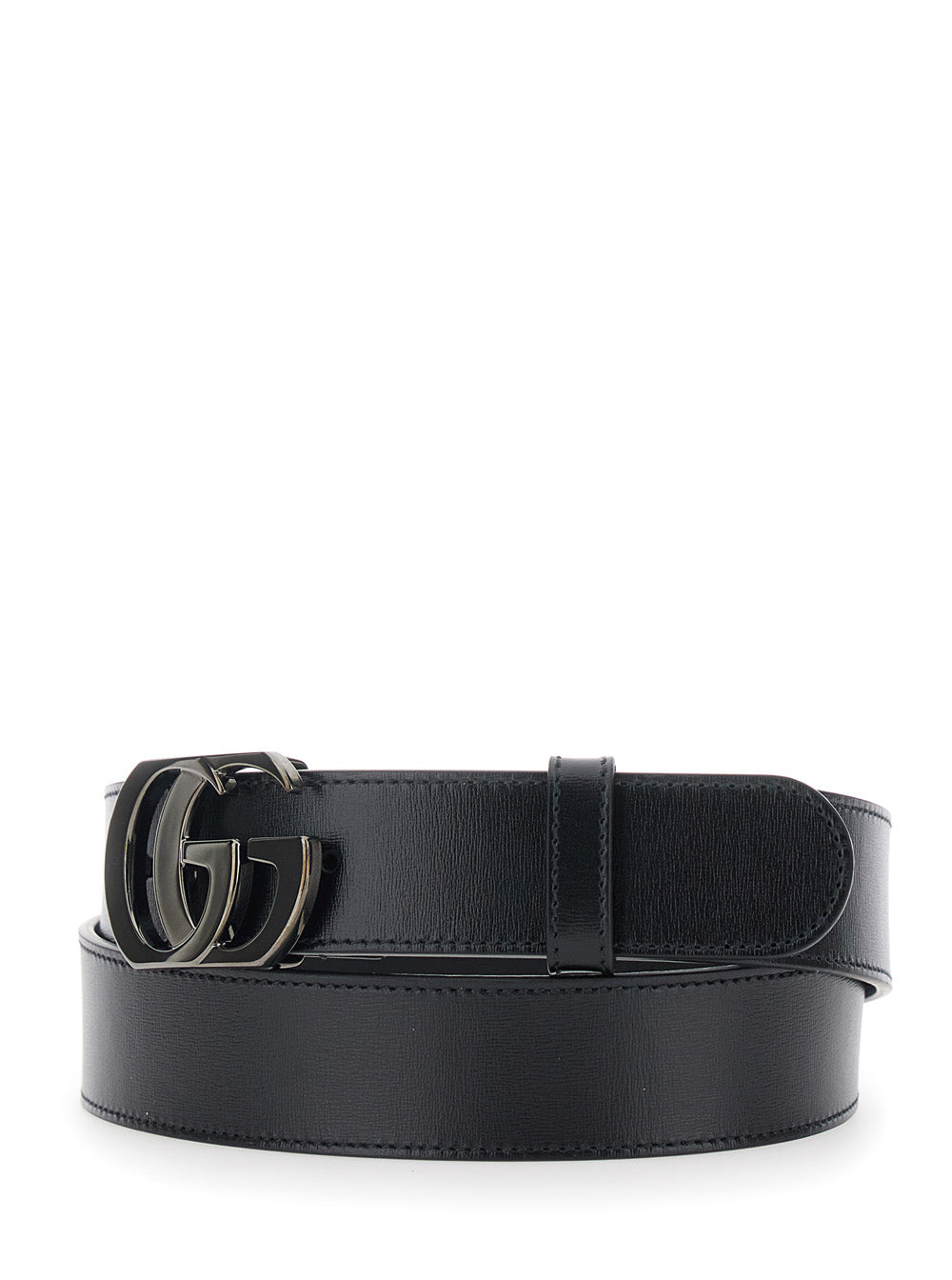 Gucci Men Gg Cut Rutenio Con Pelle Nera