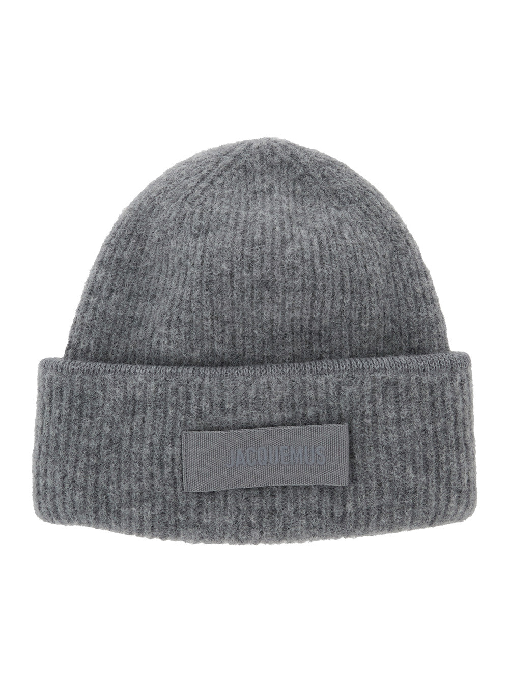 Jacquemus Women Le Bonnet Gros Grain Is A Hat Characterized By A Processing In Alpaca And Merino Wool In Gray Unisex