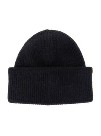 Jacquemus Women Le Bonnet Gros Grain Is A Hat With A Gros Grain Brim Made Of Black Unisex Alpaca, Nylon, And Merino Wool