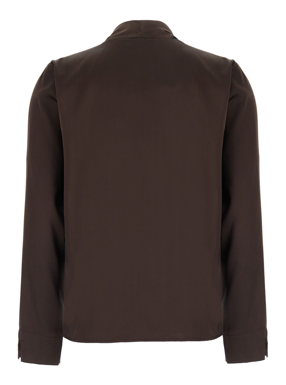 Leplain Women Women's Brown Fabric Wrap Top