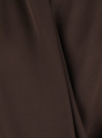 Leplain Women Women's Brown Fabric Wrap Top