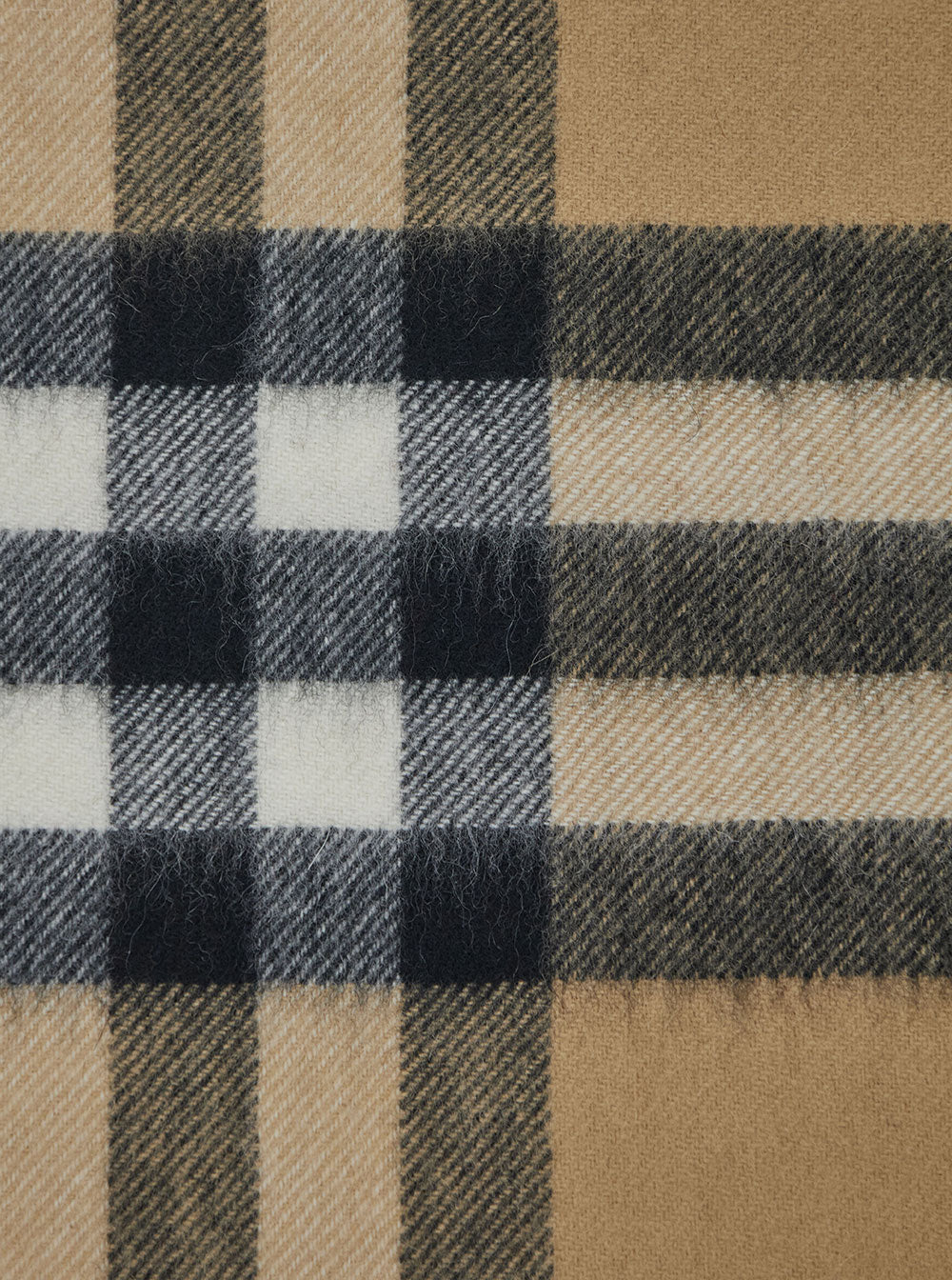 BURBERRY Burberry Women Beige Scarf With Check Motif In Cashmere For Women