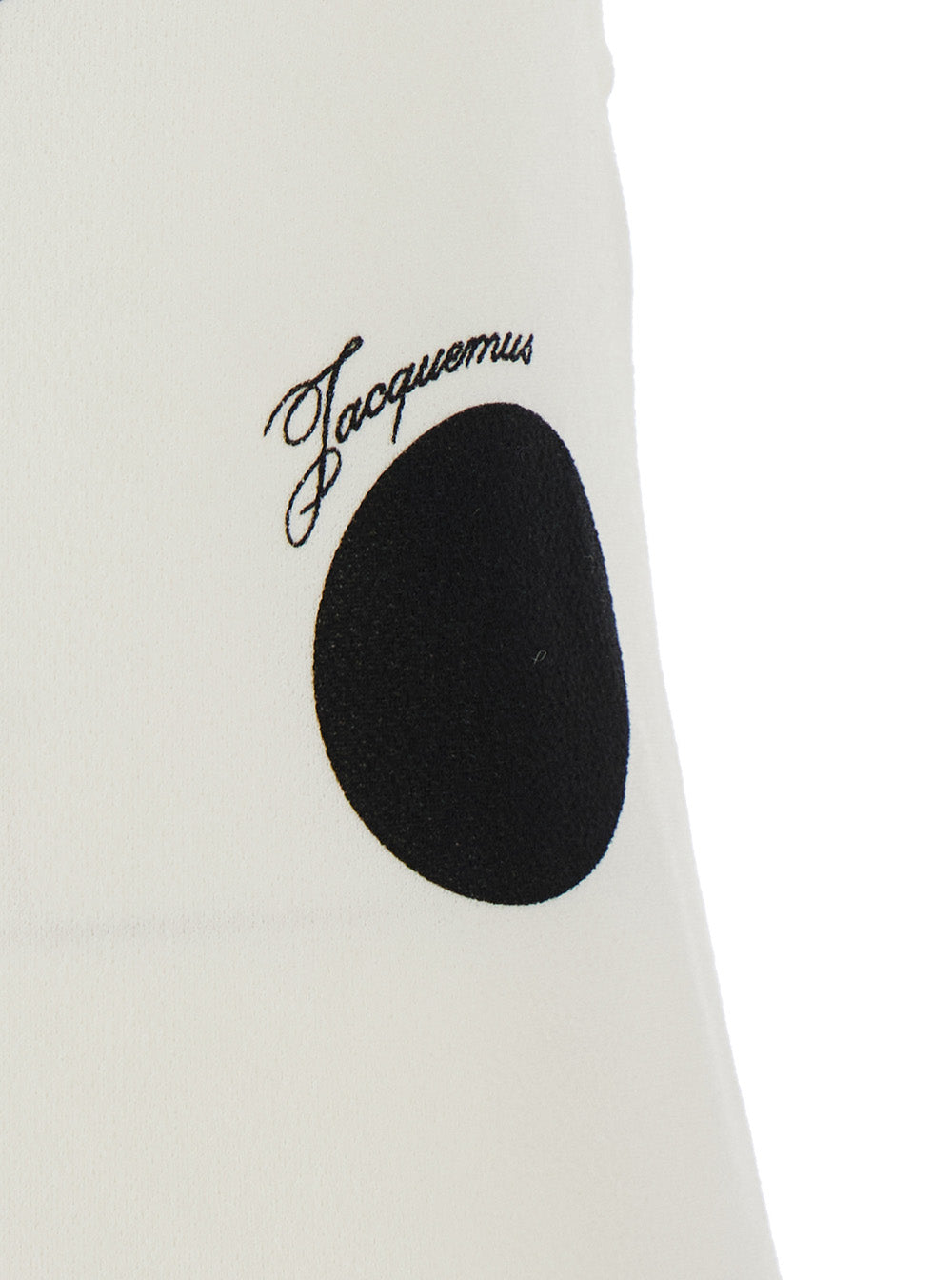 Jacquemus Women La Robe Palmier Pois Is A Long Dress With Long Sleeves And A V-Neck In Viscose, Polyamide And Elastane In Off-White For Women