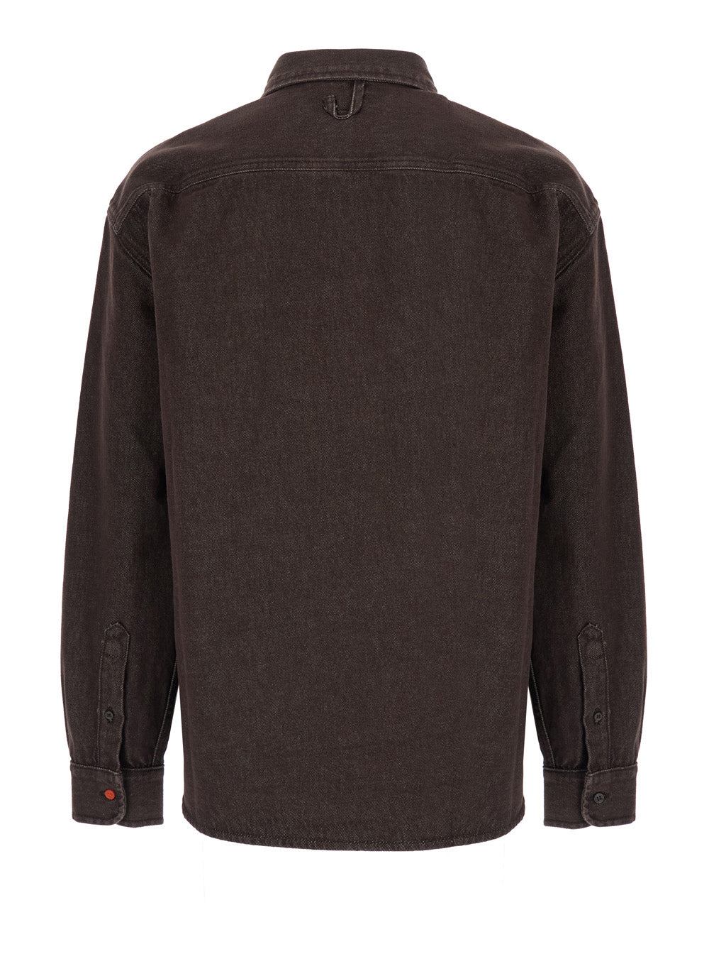 JACQUEMUS Jacquemus Men 'La Chemise De-Nimes Simon' Brown Shirt With Classic Collar And Logo Lettering On The Front In Denim For Men
