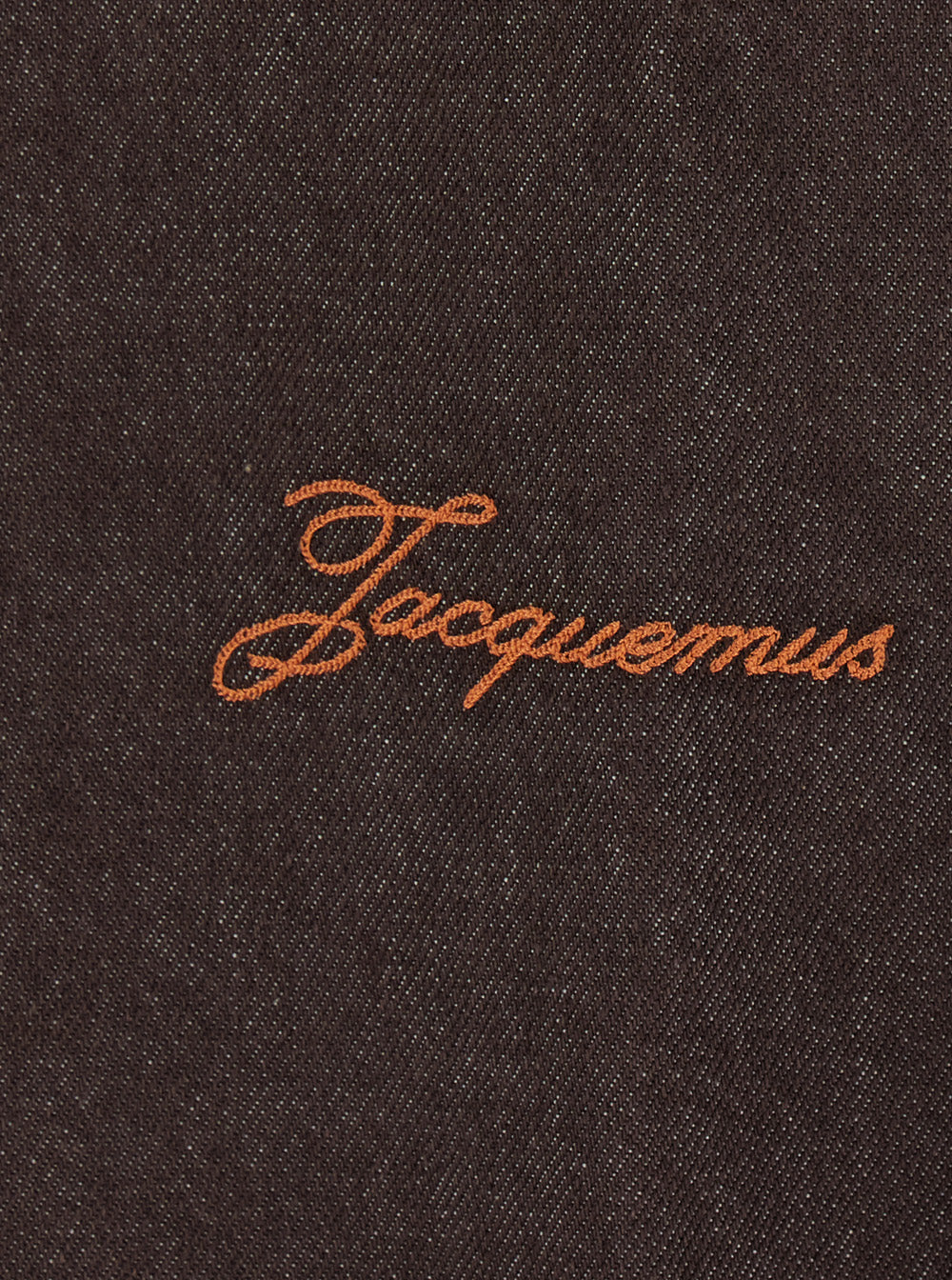 JACQUEMUS Jacquemus Men 'La Chemise De-Nimes Simon' Brown Shirt With Classic Collar And Logo Lettering On The Front In Denim For Men