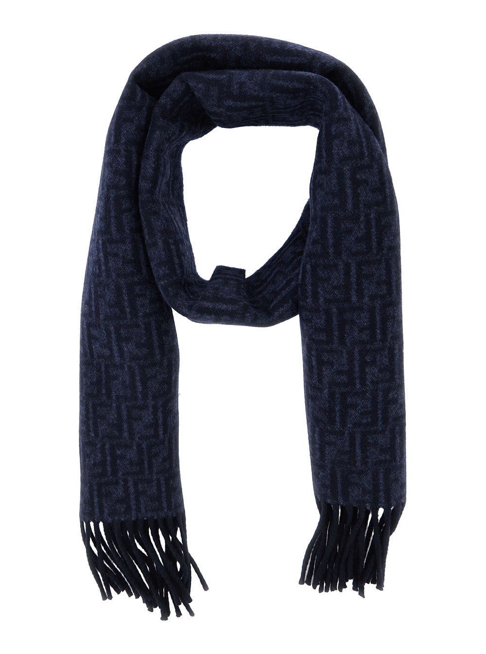 Fendi Men Ff Wool Con Frange