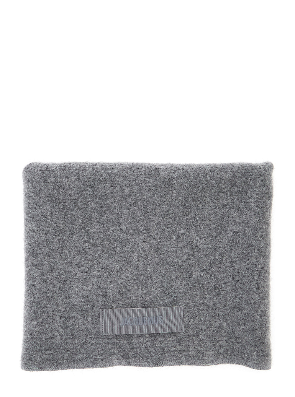 Jacquemus Women Le Chale Gros Grain Is A Unisex Scarf Made Of Gray Alpaca And Merino Wool