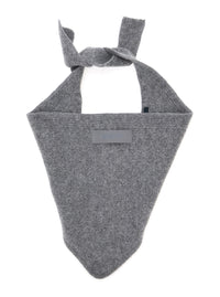Jacquemus Women Le Chale Gros Grain Is A Unisex Scarf Made Of Gray Alpaca And Merino Wool