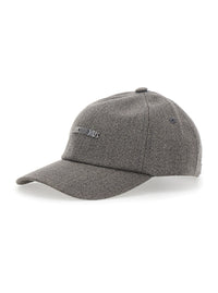 Jacquemus Women Cap With Visor In Brown Fabric For Unisex