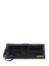 Jacquemus Women The Boy Pouch With Leather Details And Black Unisex Color