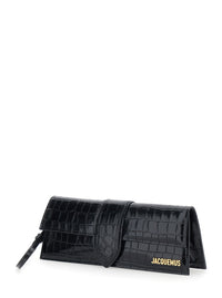 Jacquemus Women The Boy Pouch With Leather Details And Black Unisex Color
