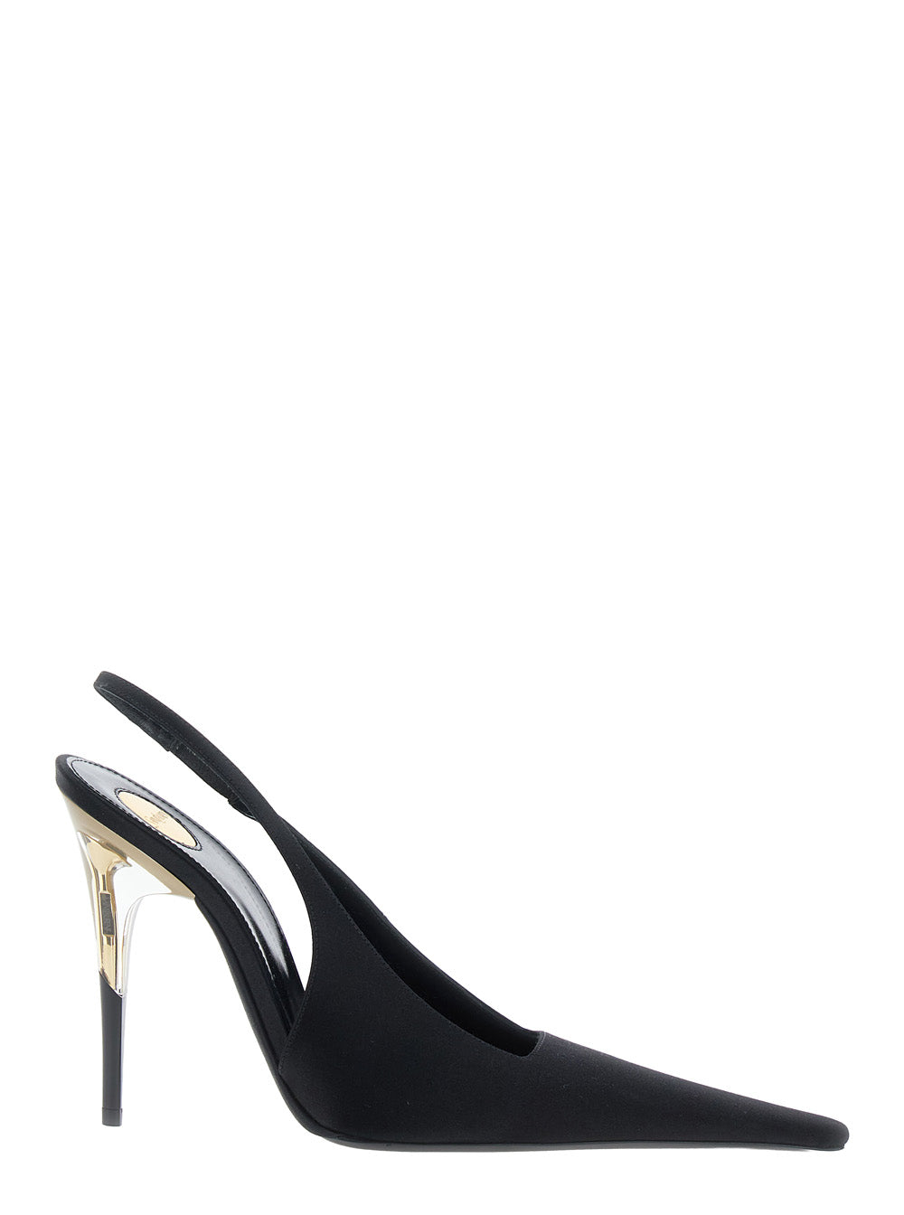 Saint Laurent Women Goya 110 Slingback Pump Crepe Satin