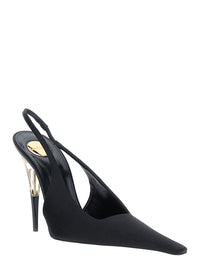 Saint Laurent Women Goya 110 Slingback Pump Crepe Satin