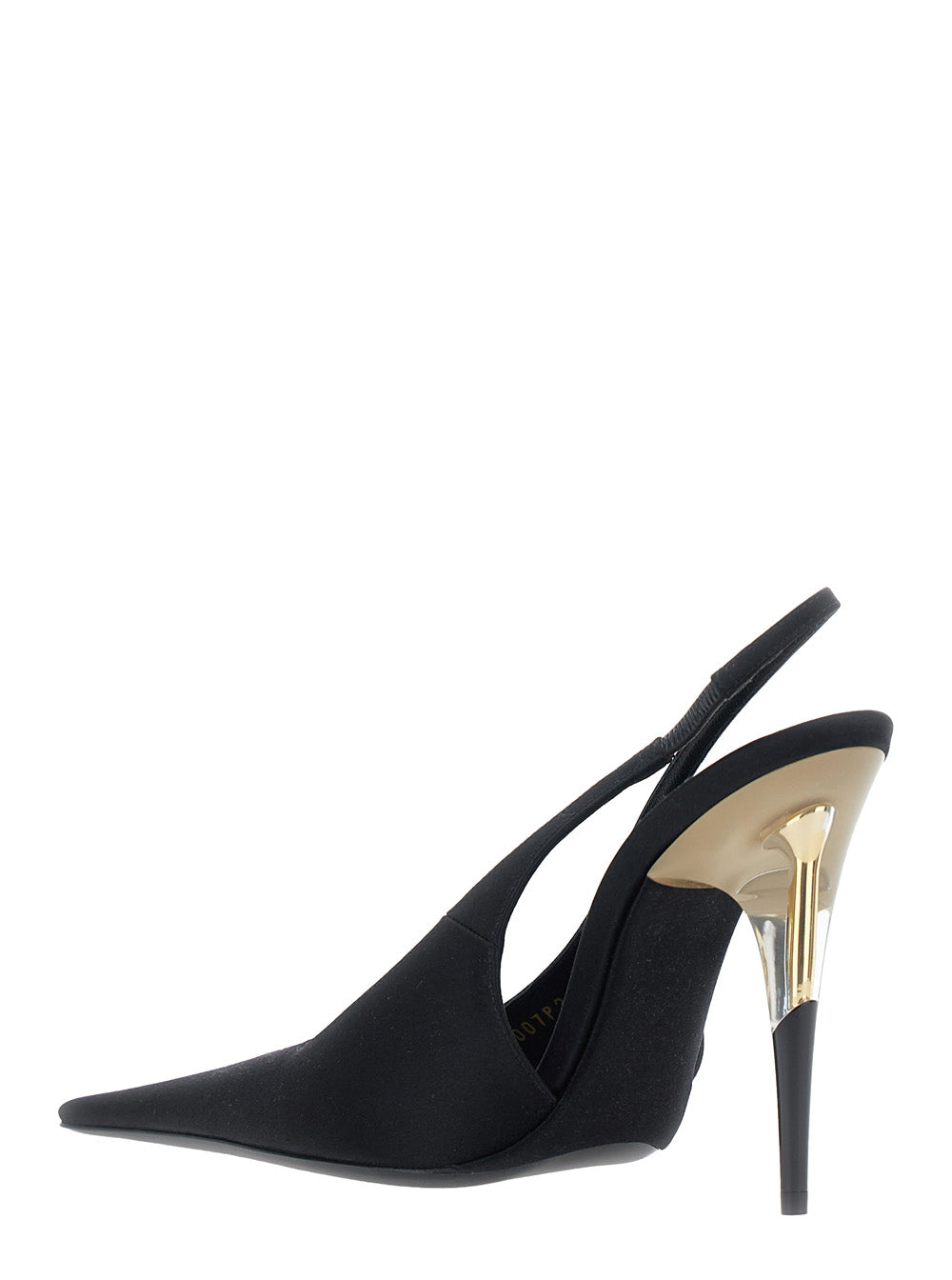 Saint Laurent Women Goya 110 Slingback Pump Crepe Satin