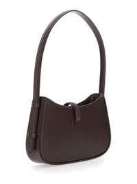 Soeur Women 'Bonnie' Brown Shoulder Bag With Fixed Shoulder Strap And Front Monogram Logo Closure In Leather For Women