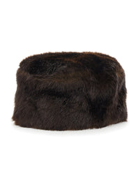 Stand Women Ozzy Pillerbox Hat With Elegant Details In Brown Modacrylic Unisex